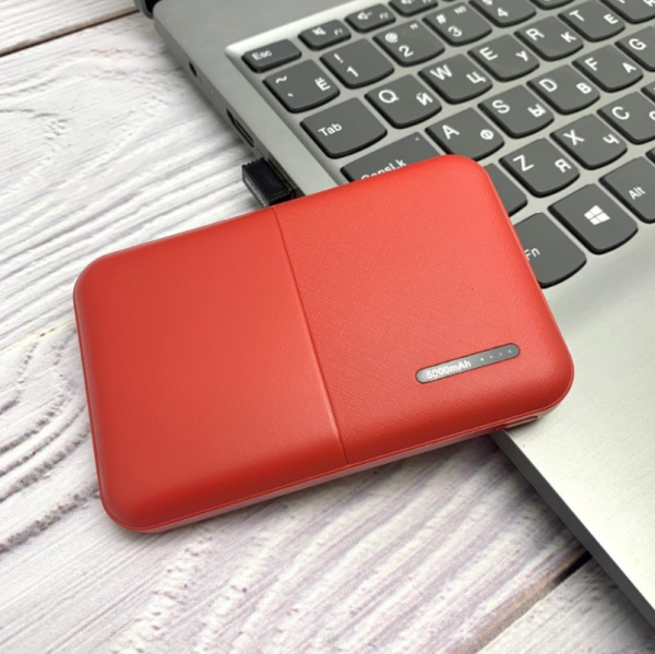 Портативное зарядное устройство Power Bank 5000mAh Kinetic, с индикатором заряда